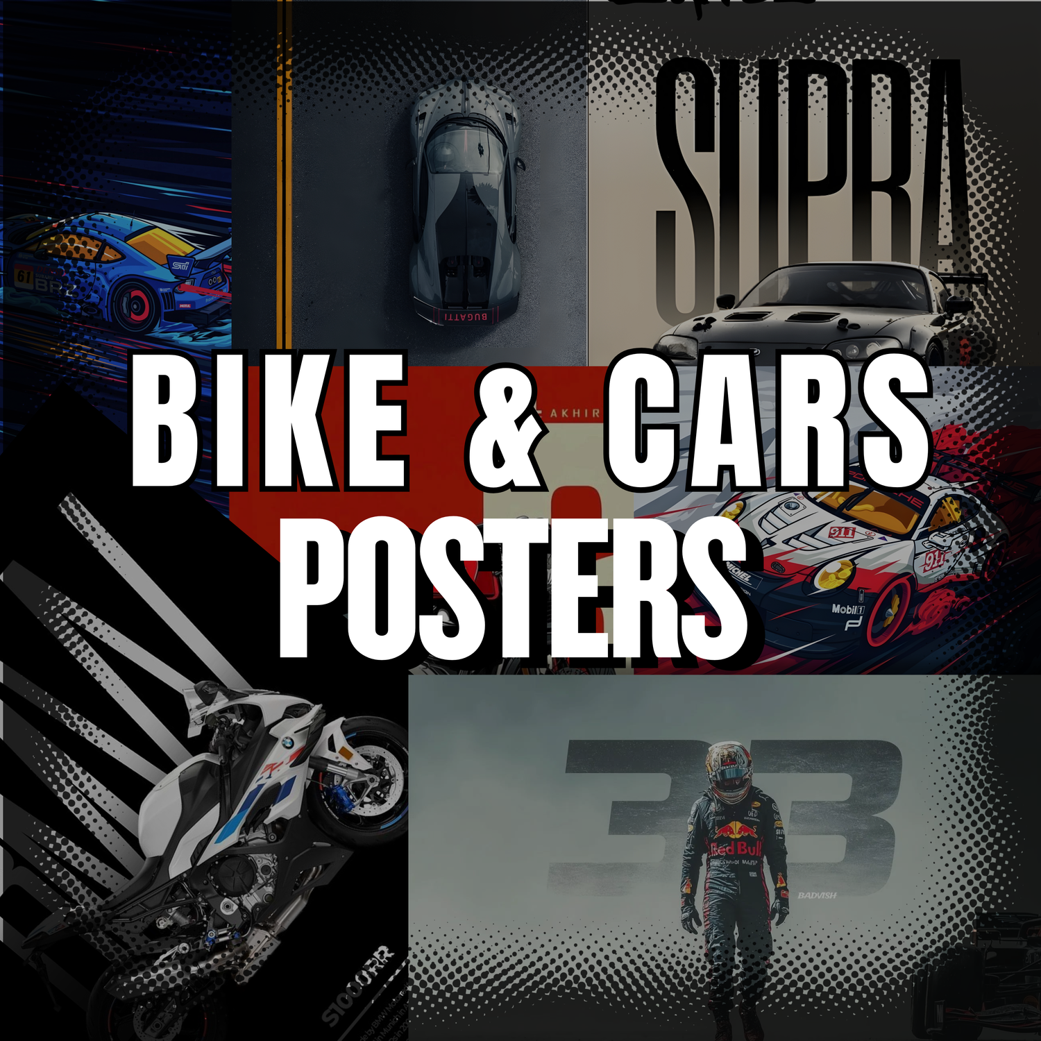 Cars & Bikes Posters