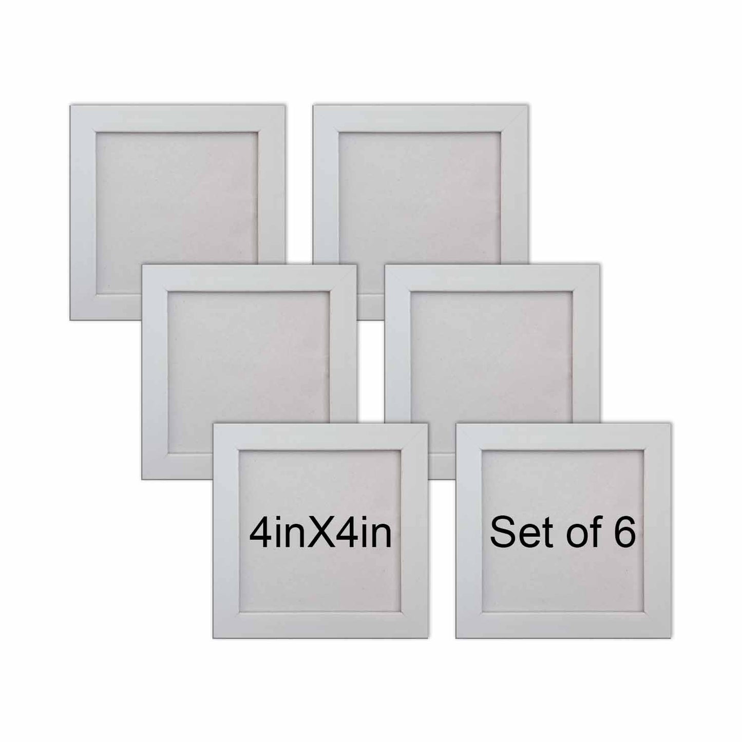 FRAME RANG Set of 6 Black/ White 4x4 Inch Mini Photo Frames | Wall & Tabletop Frame Set for Home & Décor