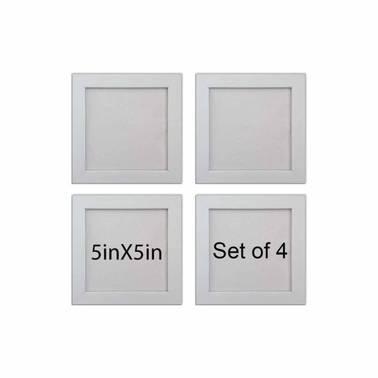 FRAME RANG Set of 4 Black/ White 5x5 Inch Mini Photo Frames | Wall & Tabletop Frame Set for Home & Décor