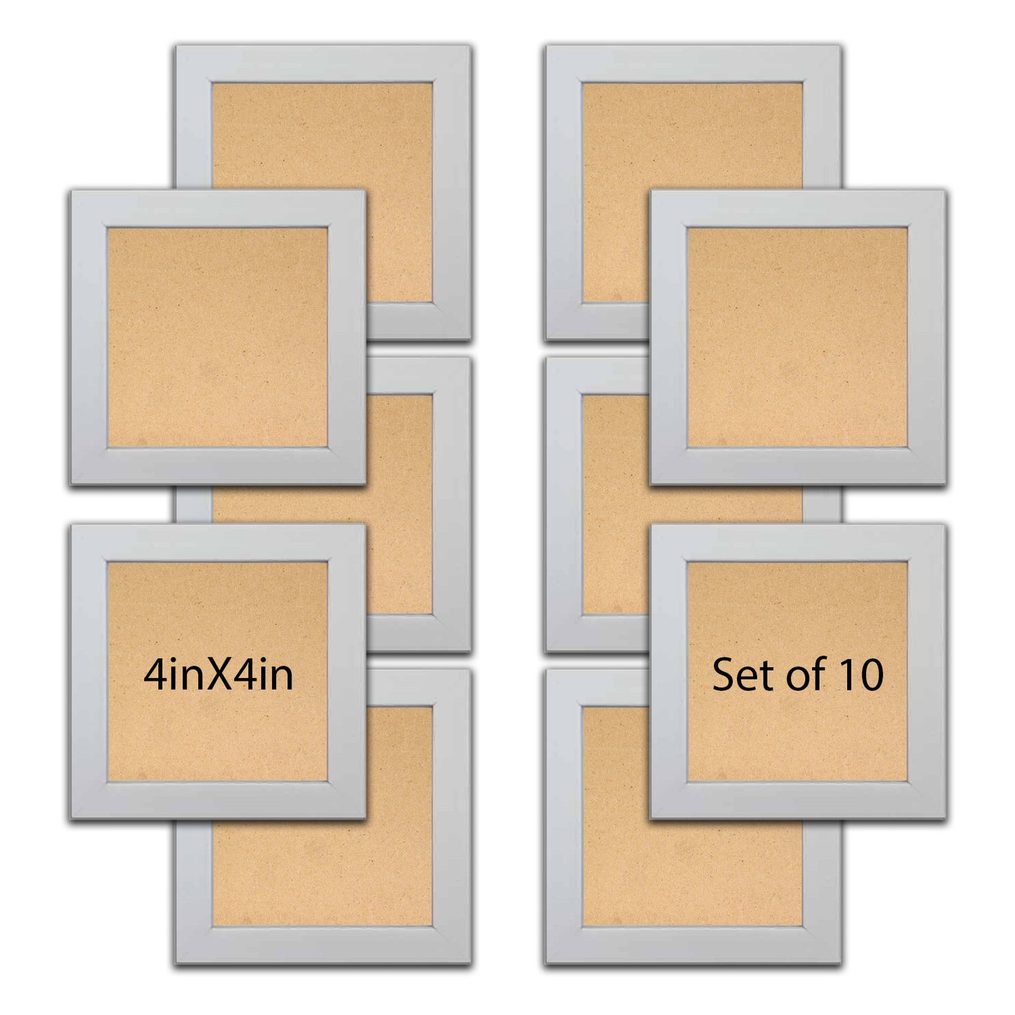 FRAME RANG Set of 10 Black/ White 4x4 Inch Mini Photo Frames | Wall & Tabletop Frame Set for Home & Décor