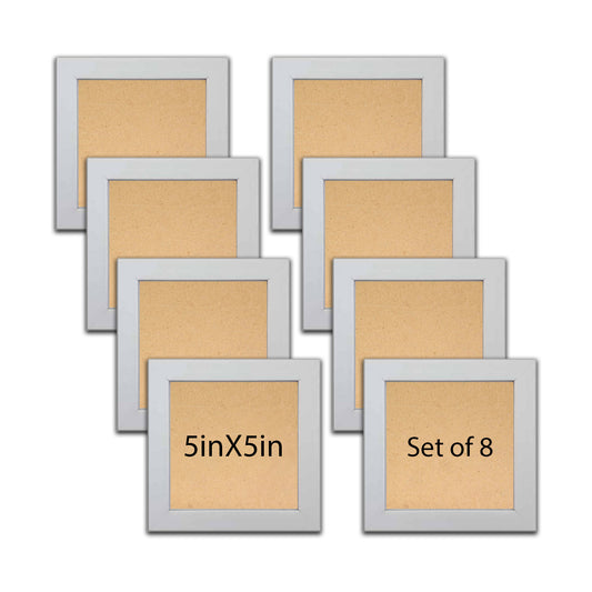 FRAME RANG Set of 8 Black/ White 5x5 Inch Mini Photo Frames | Wall & Tabletop Frame Set for Home & Décor