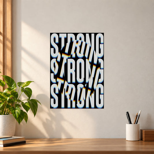 Motivation Strong Motivation Poster || Inspirational Wall Art