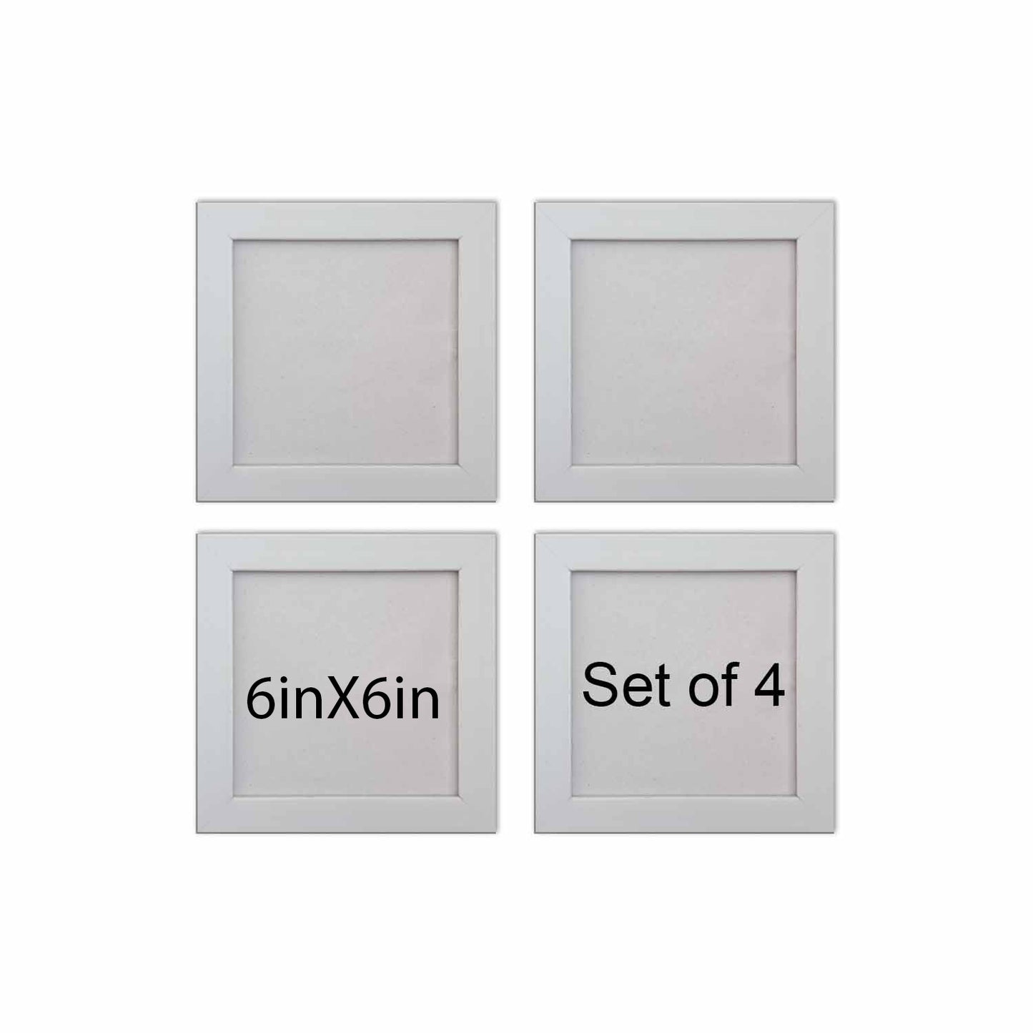 FRAME RANG Set of 6 Black/ White 6x6 Inch Mini Photo Frames | Wall & Tabletop Frame Set for Home & Décor