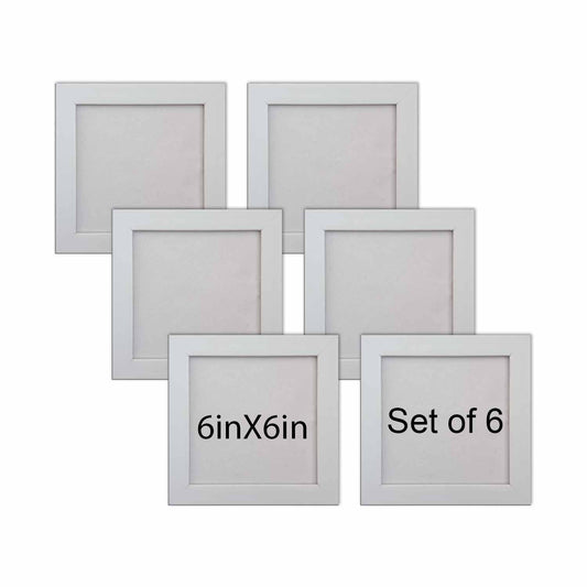 FRAME RANG Set of 6 Black/ White 6x6 Inch Mini Photo Frames | Wall & Tabletop Frame Set for Home & Décor