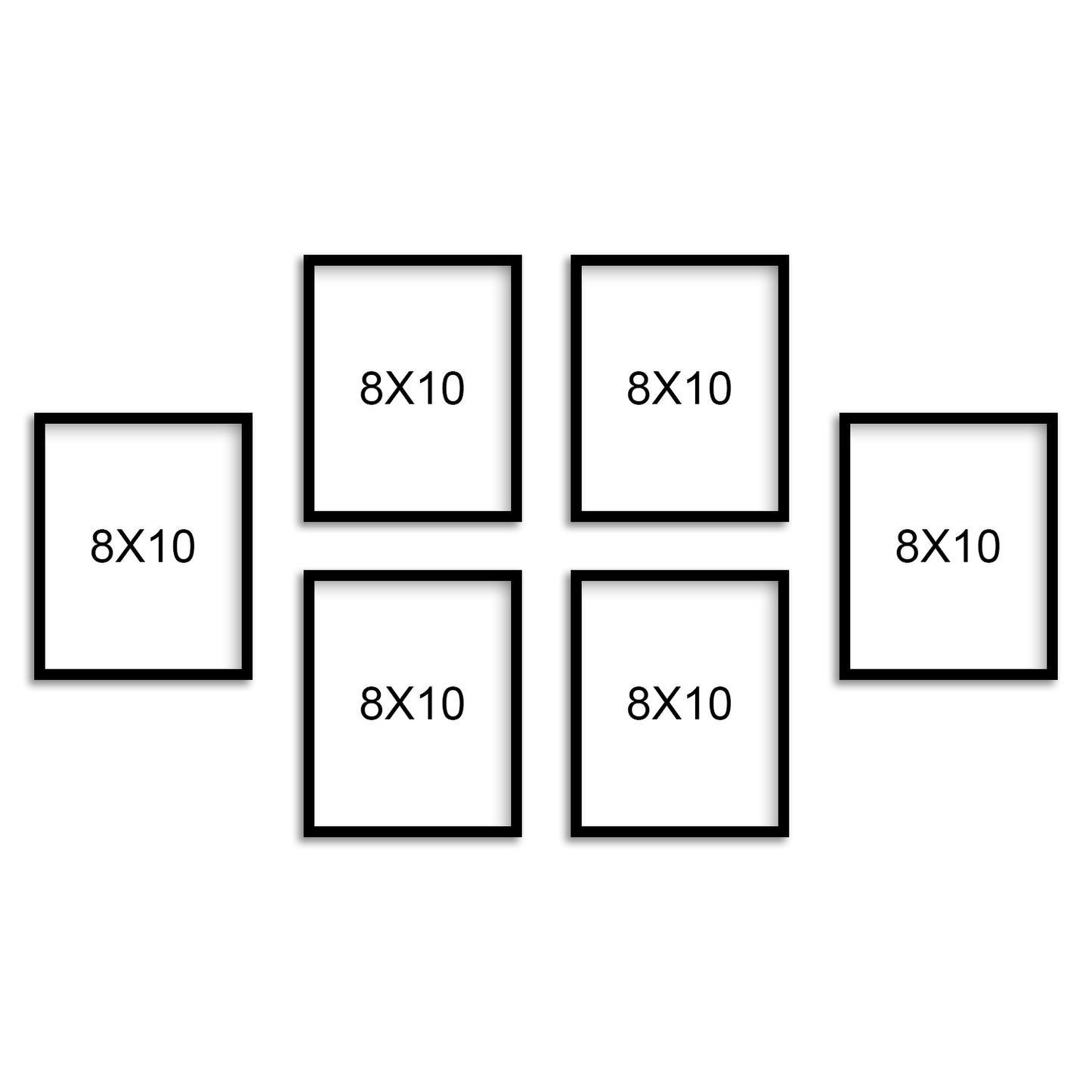 FRAME RANG Set of 6 Black Photo Frames (6 – 8x10 Inch) | Wall Photo Frame Set for Gallery Wall & Home Décor
