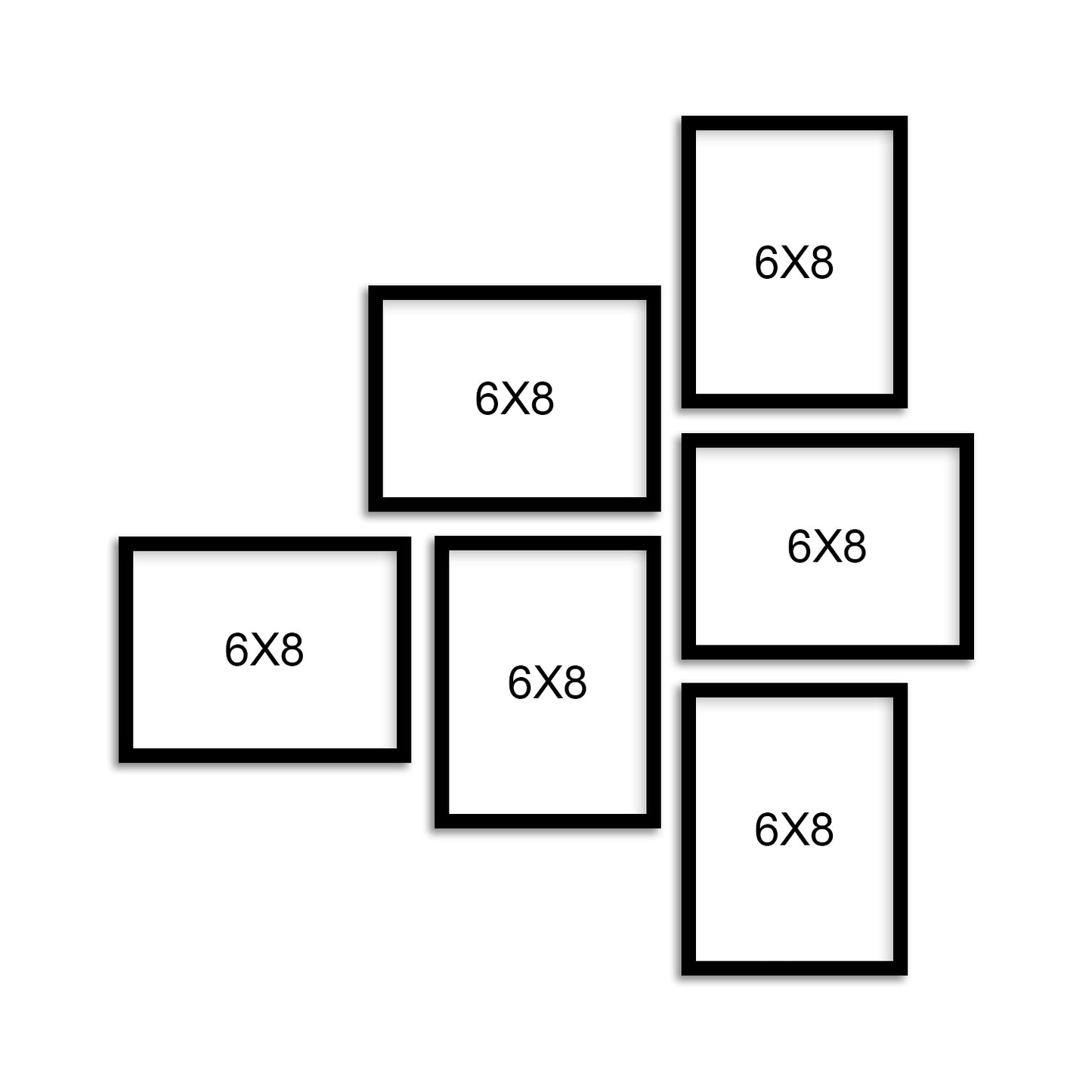 FRAME RANG Set of 6 Black Photo Frames (6 – 6x8 Inch) | Wall Photo Frame Set for Gallery Wall & Home Décor