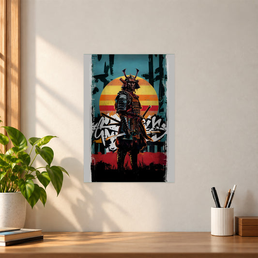 Artistic Samurai Poster | Japanese Warrior Wall Art Poster