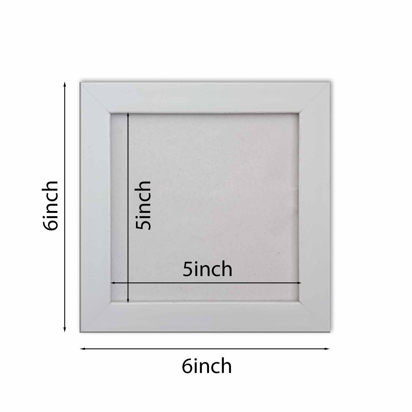 FRAME RANG Set of 6 Black/ White 5x5 Inch Mini Photo Frames | Wall & Tabletop Frame Set for Home & Décor