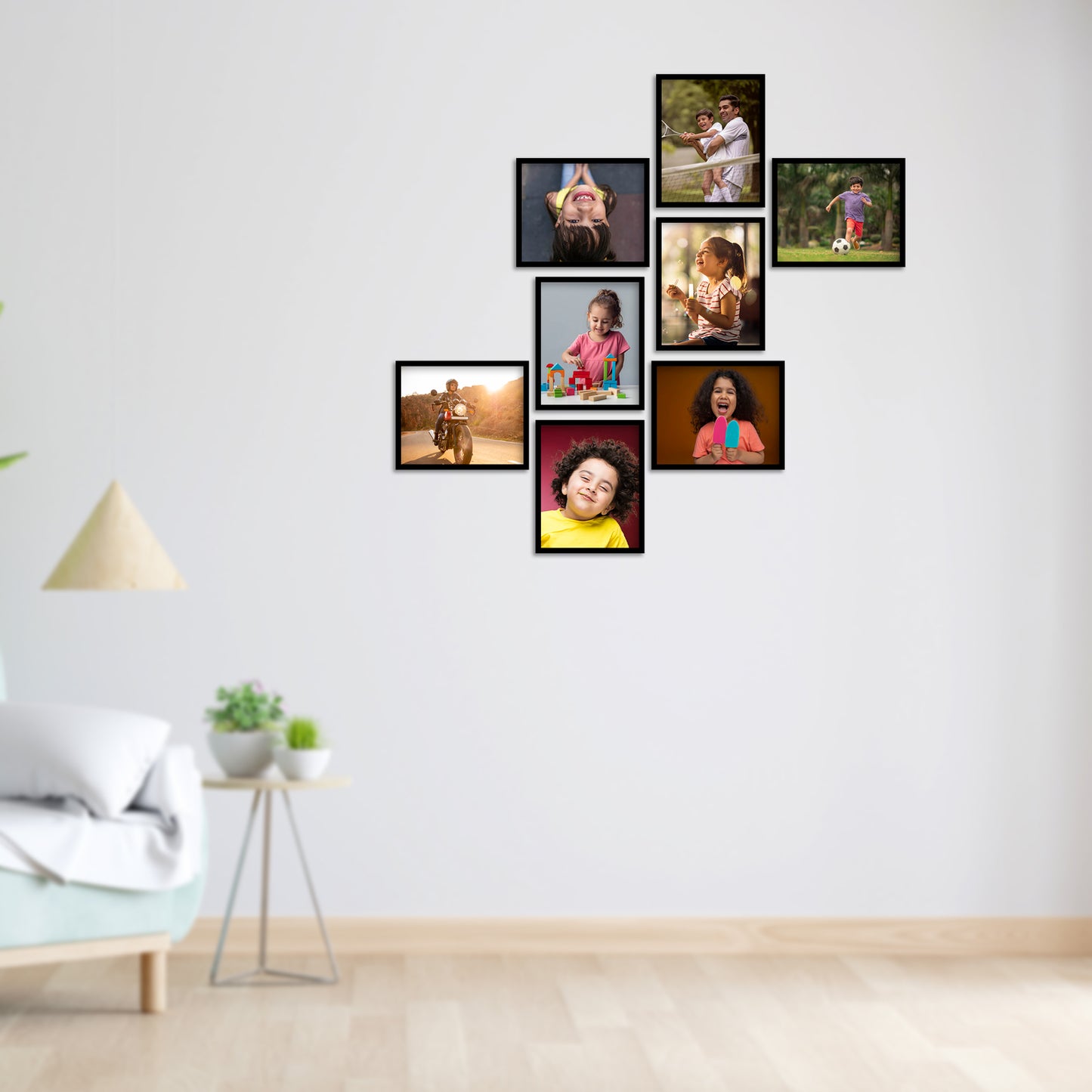 FRAME RANG Set of 8 Black Photo Frames (8 – 8x10 Inch) | Wall Photo Frame Set for Gallery Wall & Home Décor
