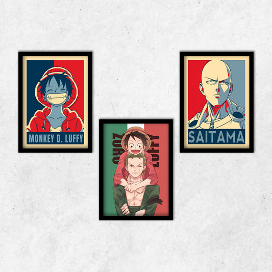 Zoro Luffy Frame Combo (3pcs:- 13*9inch)