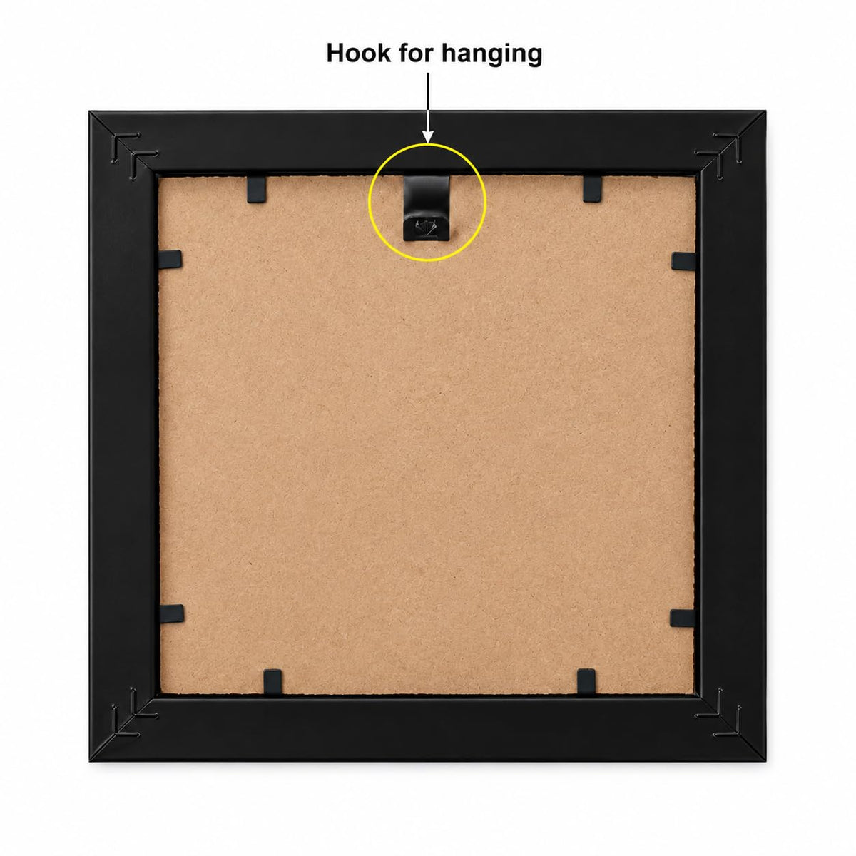 Photo Frames 4x4 inch Set of Frames, Light Brown Wood Wall Frames