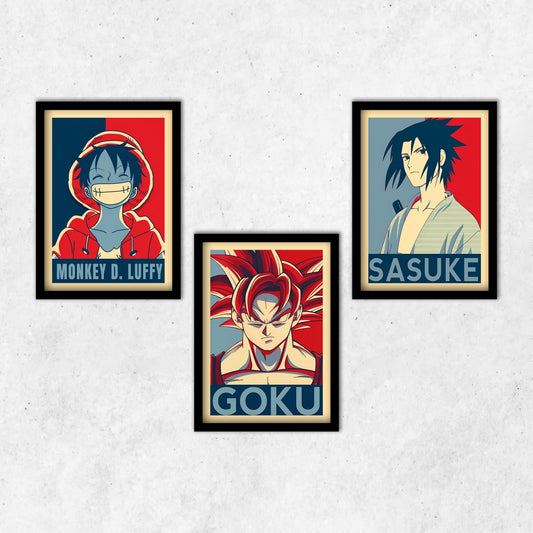 Goku Sasuke Frame Combo (3pcs:- 13*9inch)