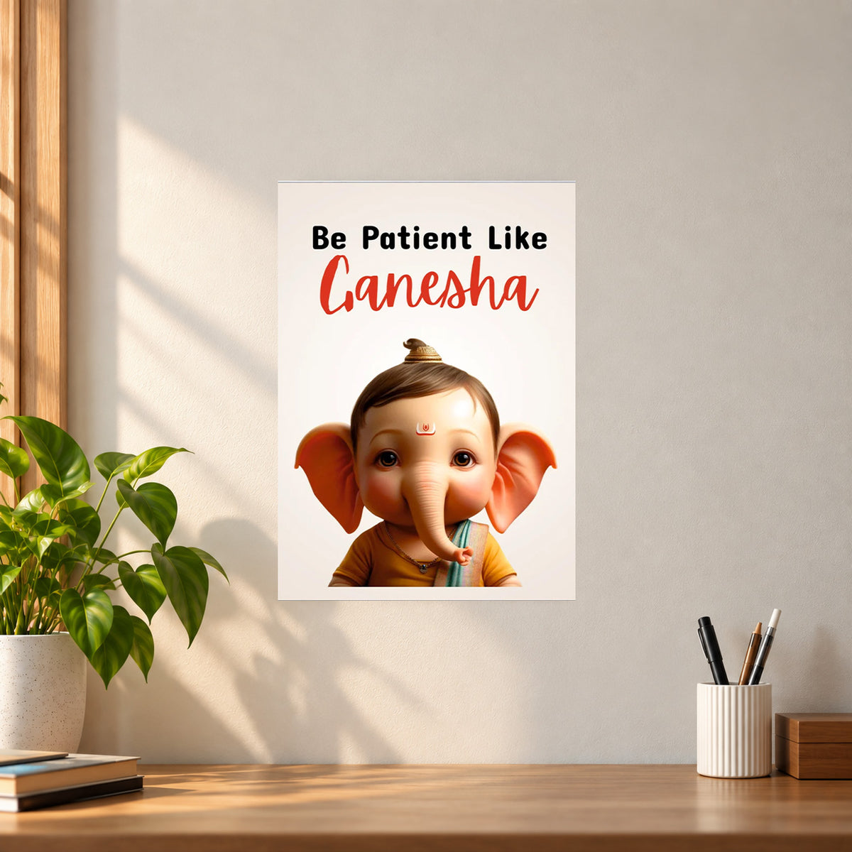 Spiritual Patient Ganesha Poster || Spiritual Hindu God Wall Art
