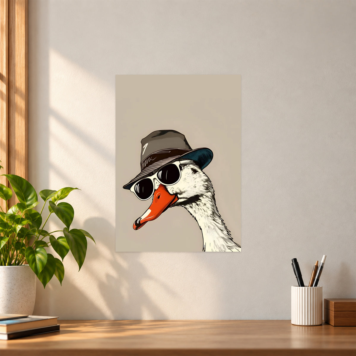 Artistic || Chill Duck Poster | Cute & Funny Wall Art