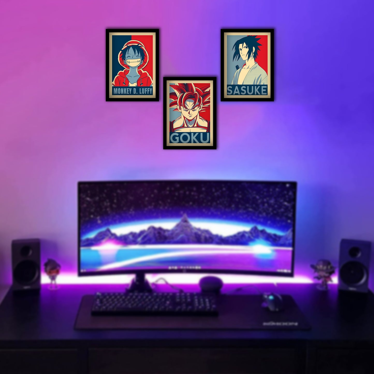 Goku Sasuke Frame Combo (3pcs:- 13*9inch)
