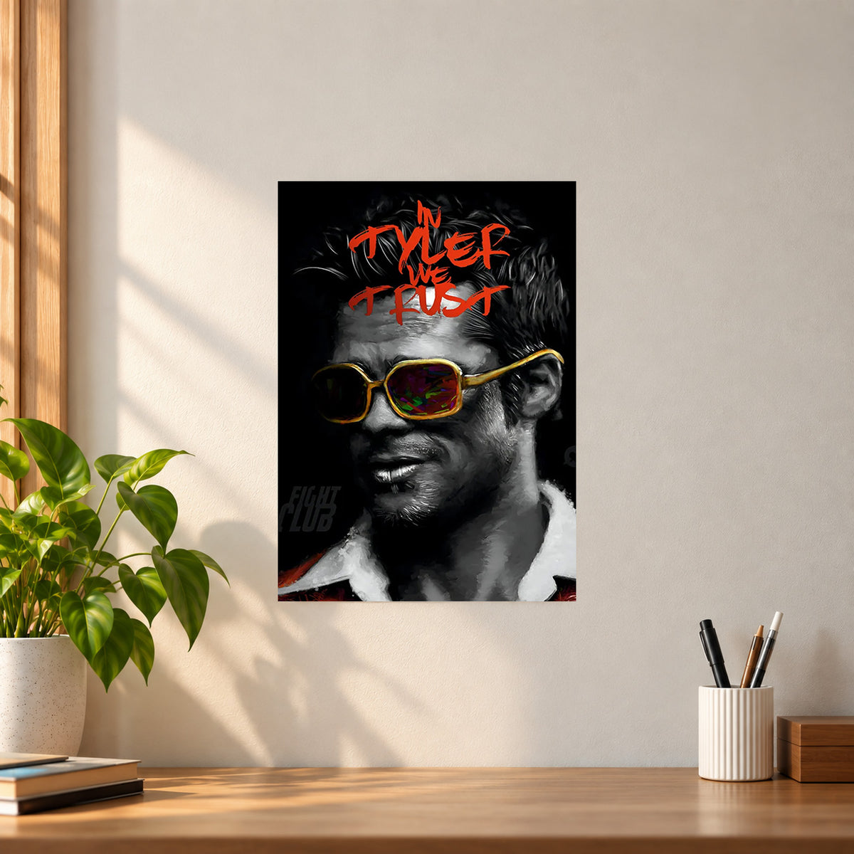 Movies Fight Club Movie Poster || Cult Classic Cinema Wall Art