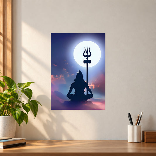 Spiritual Devo Ke Dev Mahadev Poster || Lord Shiva Wall Art