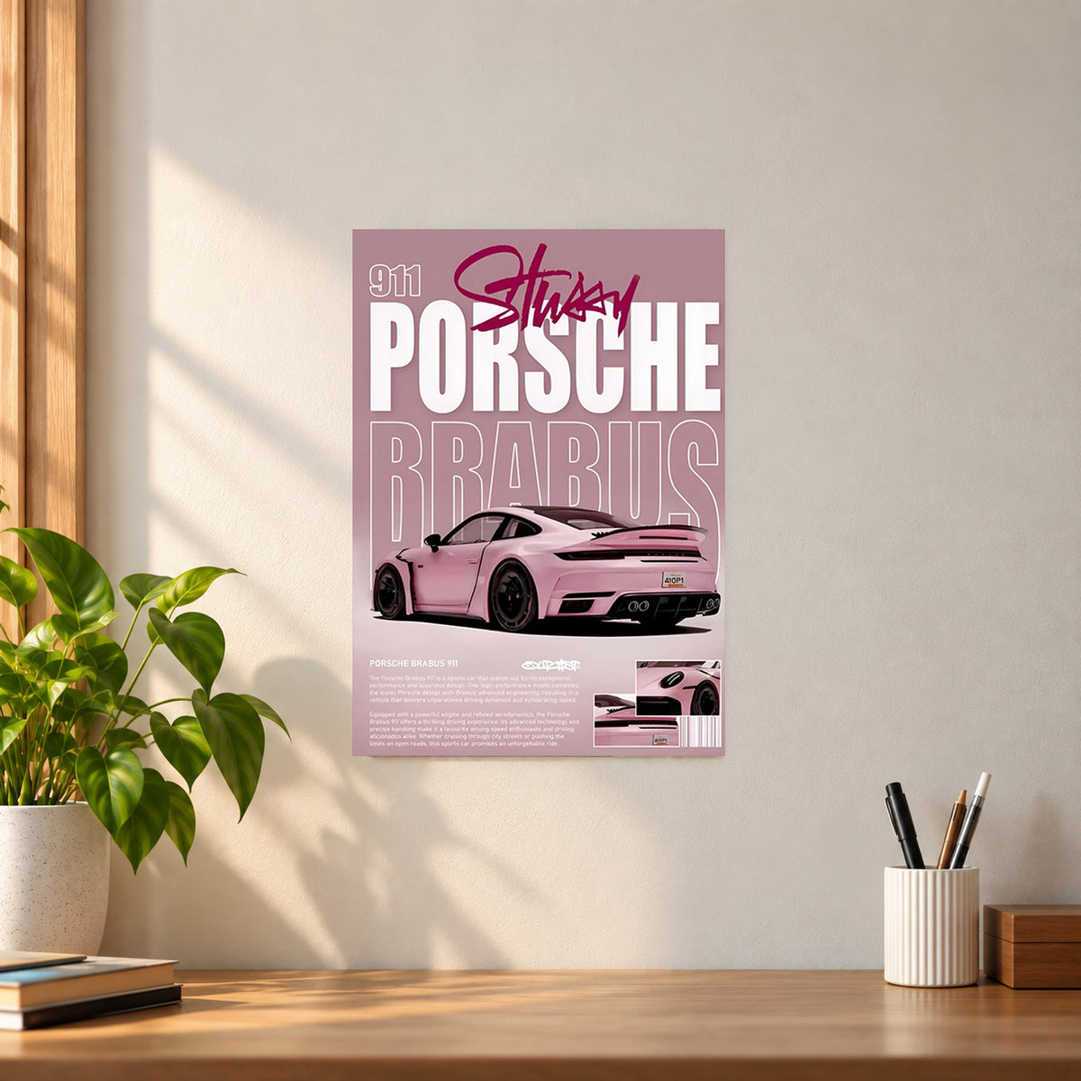 Car Porsche Brabus Poster || Luxury Car & Automotive Wall Art