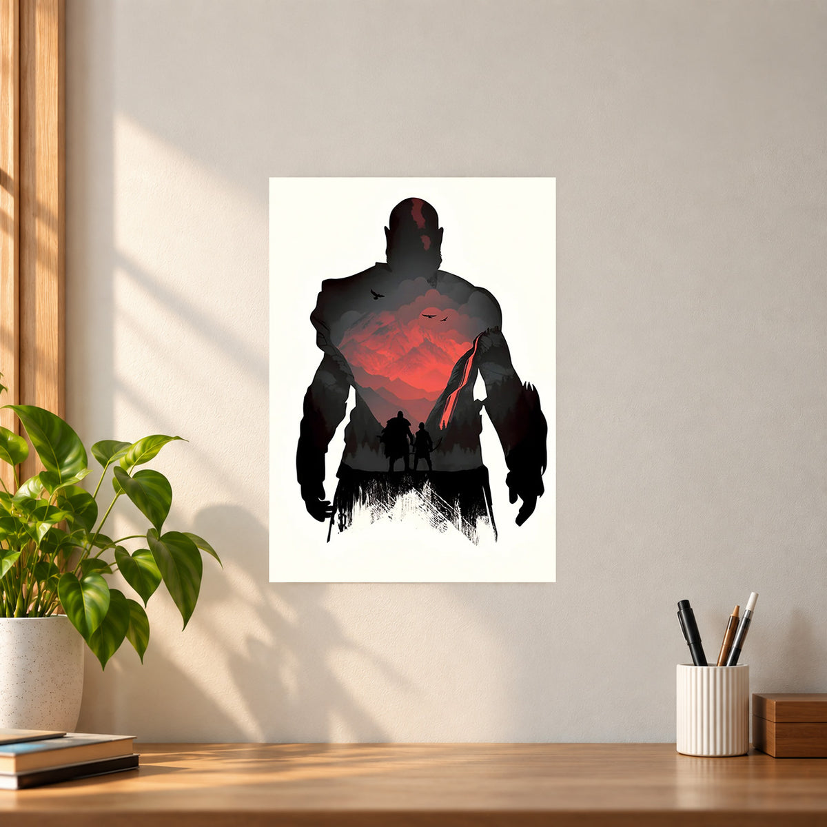 Games God of War Kratos Poster || Gaming Wall Art