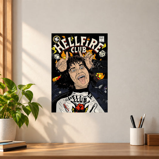 Web-Series Eddie Munson Hellfire Club Poster || Stranger Things Wall Art