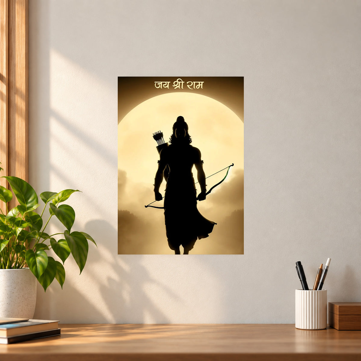 Spiritual Jai Shree Ram Poster || Hindu Spiritual Wall Art