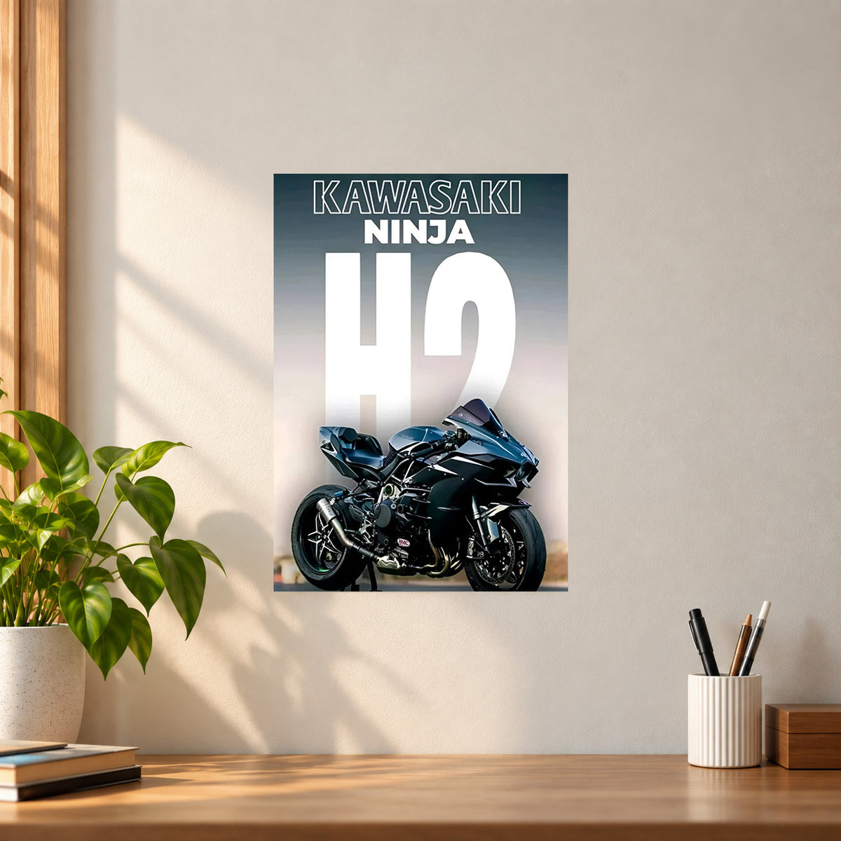 Bike Kawasaki H2 Poster || Superbike Motorcycle Wall Art
