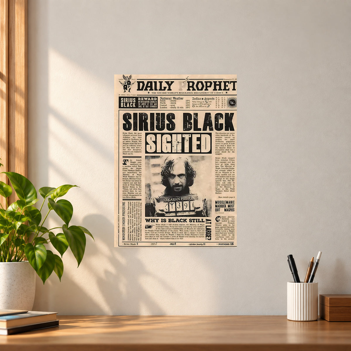 Movies Daily Prophet #1 Poster || Fantasy Movie Wall Art