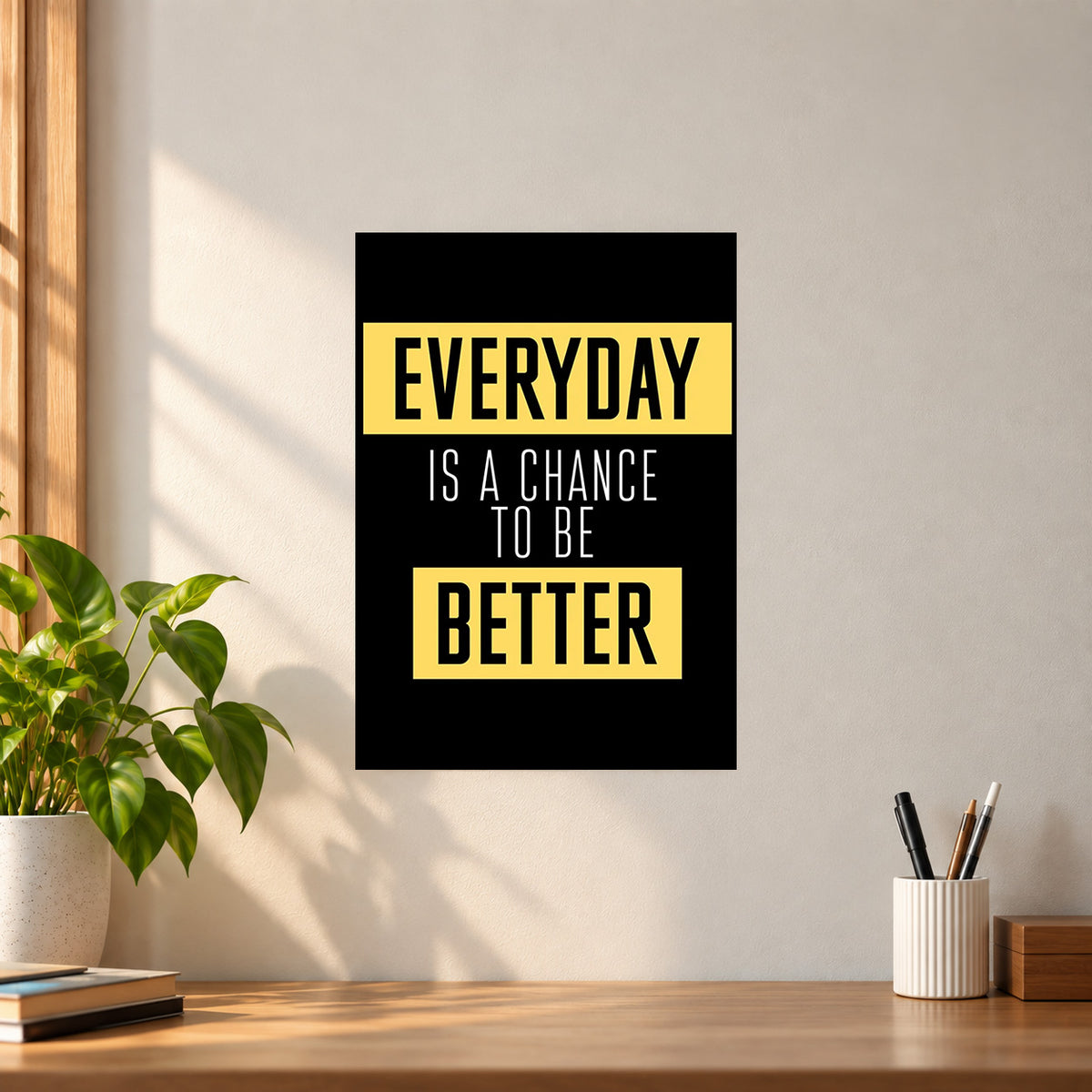 Motivation Every Day Is a Chance to Be Better || Motivation Poster