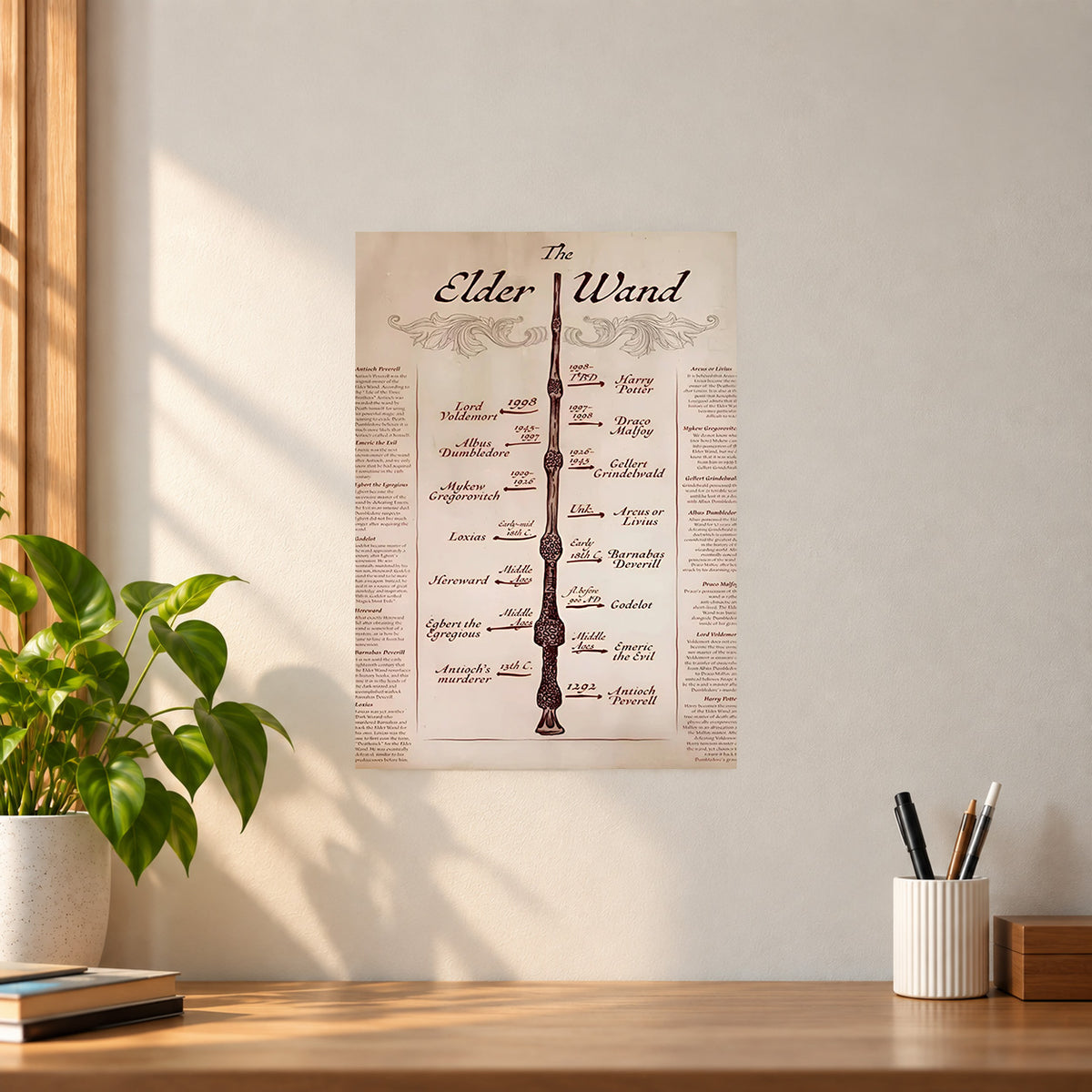 Movies The Elder Wand Poster || Harry Potter Movie Wall Art