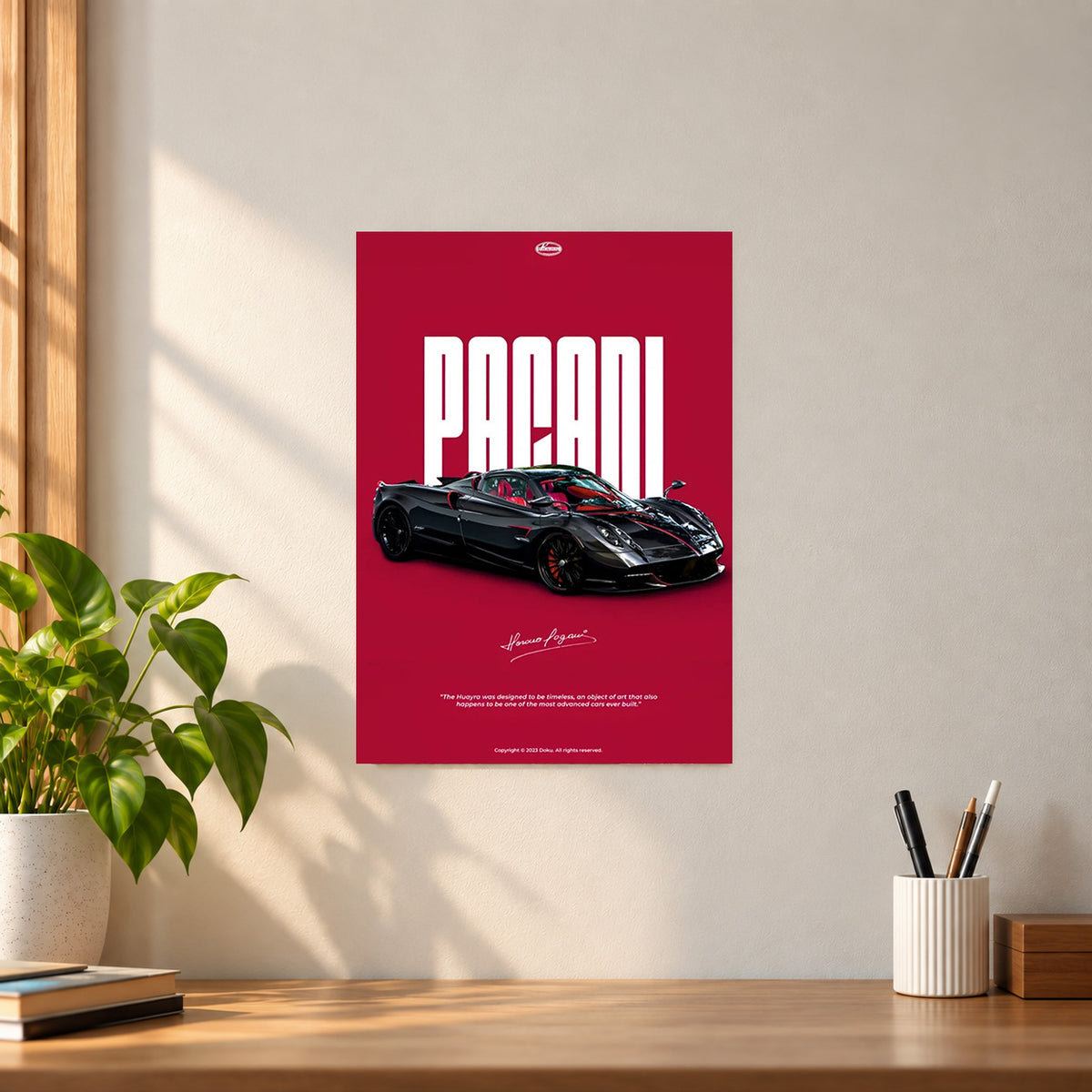 Car Pagani Poster || Luxury Supercar Wall Art