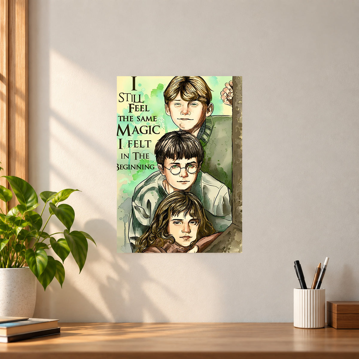 Movies Harry, Ron & Hermione Poster || Fantasy Movie Wall Art