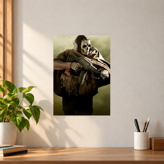 Games Ghost Call of Duty Poster || Gaming Room Wall Art