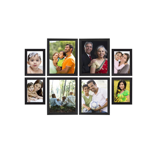 FRAME RANG Set of 8 Black Photo Frames (4 – 8x10 Inch, 4 – 5x7 Inch) | Wall Photo Frame Set for Home Décor & Gallery Wall
