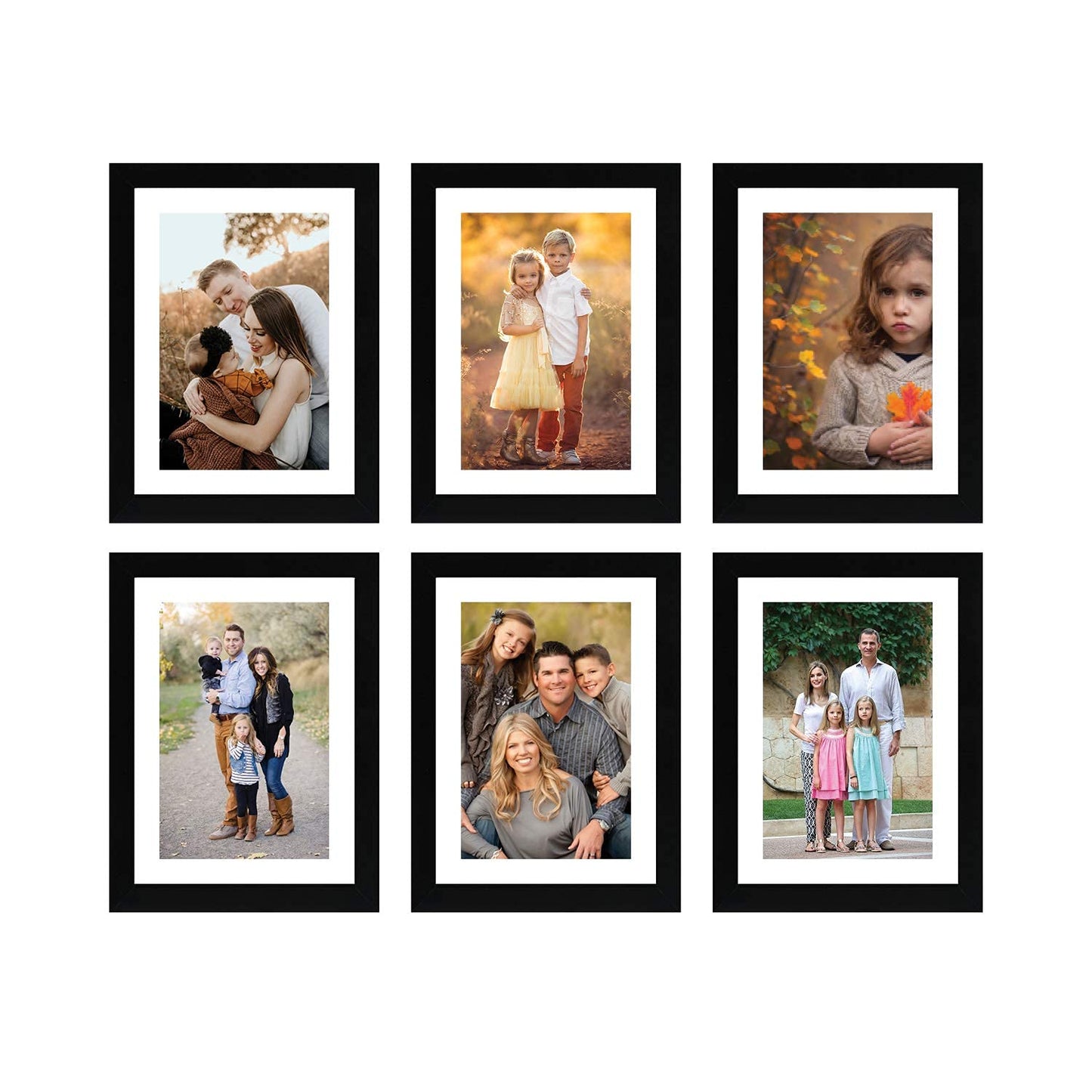 FRAME RANG Set of 6 Black Photo Frames (6 – 6x8 Inch) | Wall Photo Frame Set for Gallery Wall & Home Décor