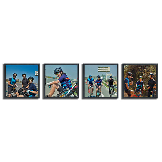 FRAME RANG Set of 4 Black Photo Frames (4 – 8x8 Inch) | Square Wall Photo Frame Set for Home Décor & Gallery Wall