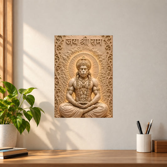 Spiritual Hanuman Ji Poster || Hindu Spiritual & Devotional Wall Art