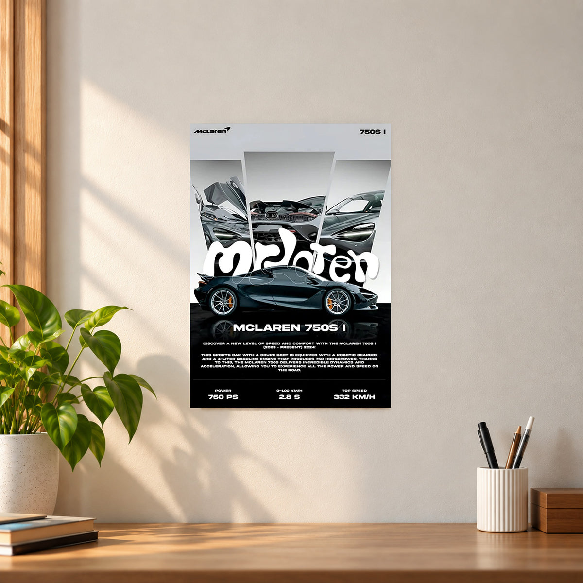 Car McLaren 750S Poster || Supercar Automotive Wall Art