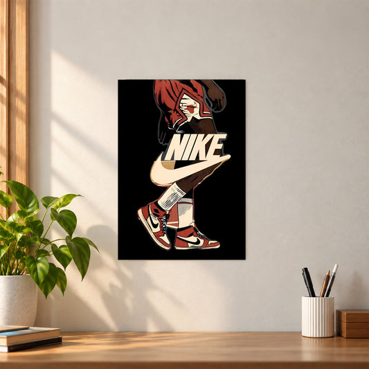 Artistic Retro Nike Poster || Vintage Sports & Sneaker Wall Art