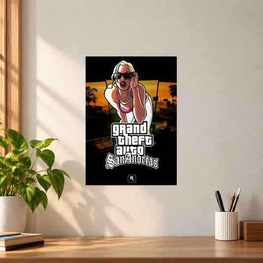 Games GTA San Andreas Poster || Gaming Room Wall Art
