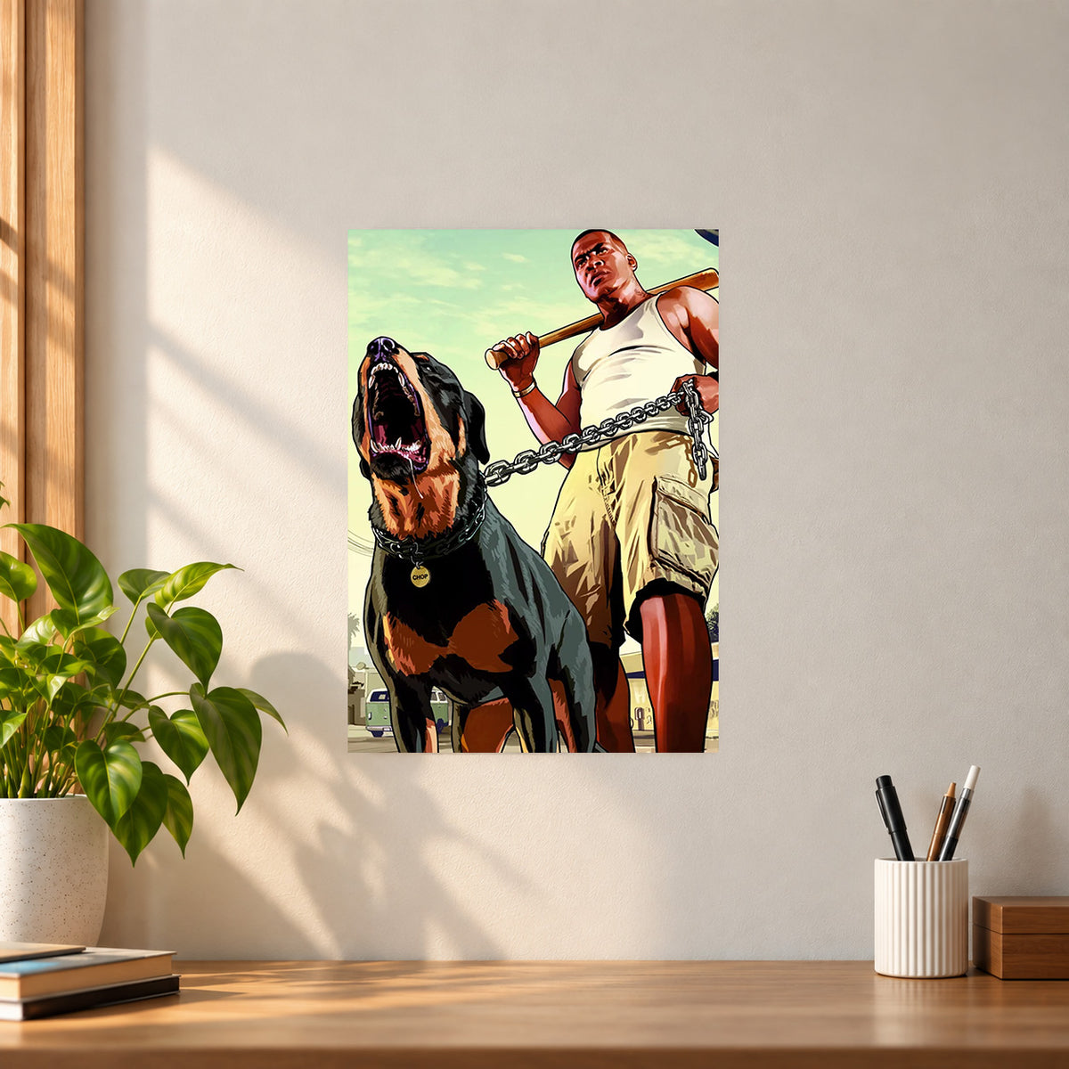 Games Franklin Clinton Poster || GTA V Gaming Wall Art