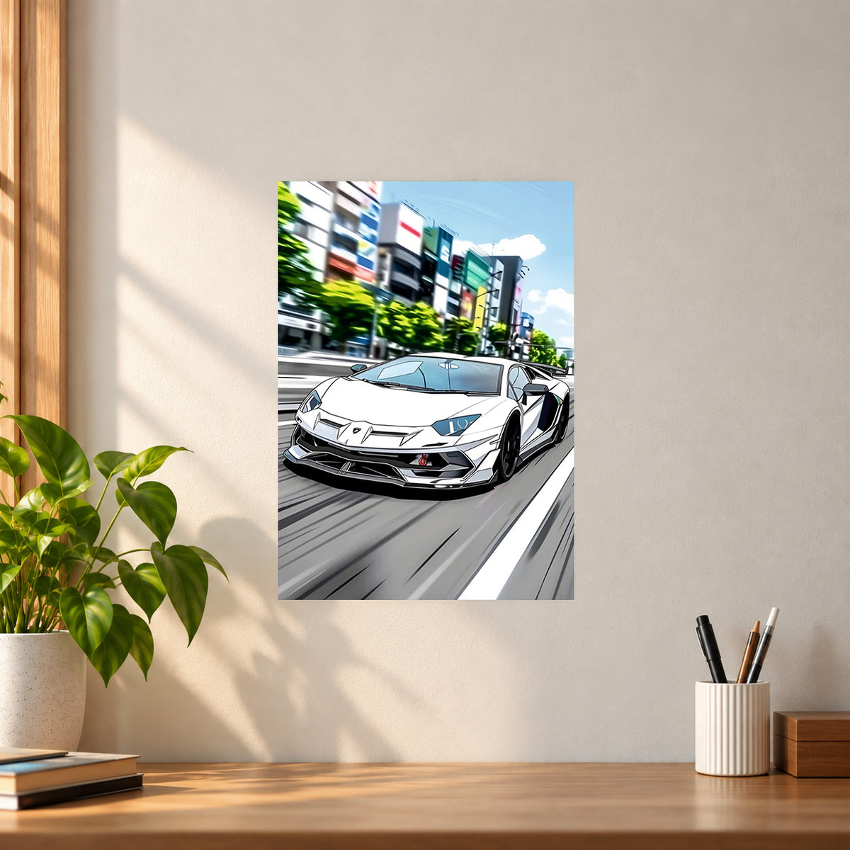 Car Lamborghini Aventador Poster || Supercar Wall Art