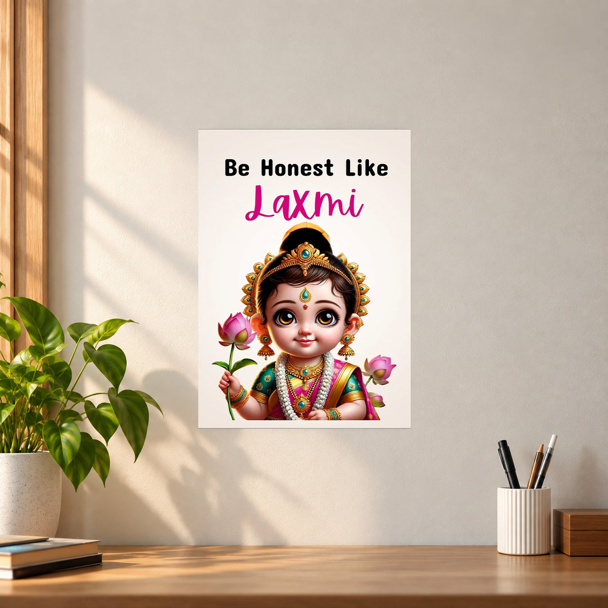 Spiritual Laxmi Ji Poster || Goddess Lakshmi Spiritual Wall Art