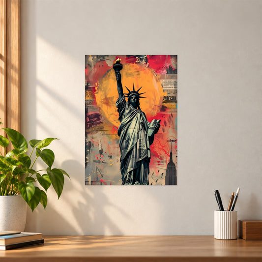 Artistic Statue of Liberty Poster || New York Wall Art