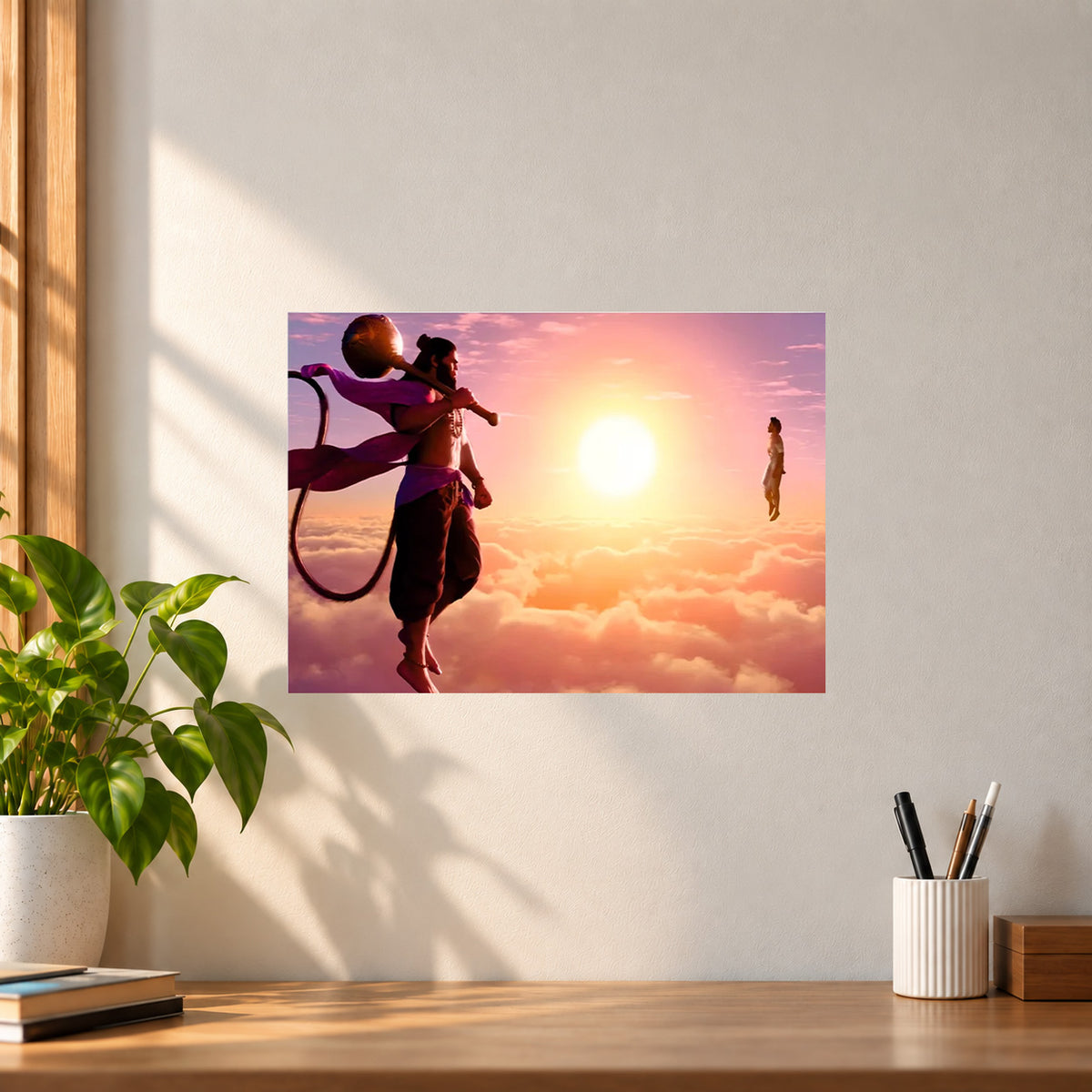Spiritual Hanuman Ji Poster || Spiritual & Devotional Wall Art