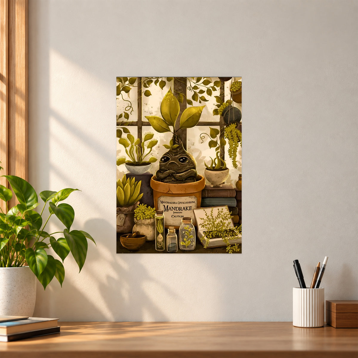 Artistic Harry Potter Plant Poster | Magical Botanical Wall Art