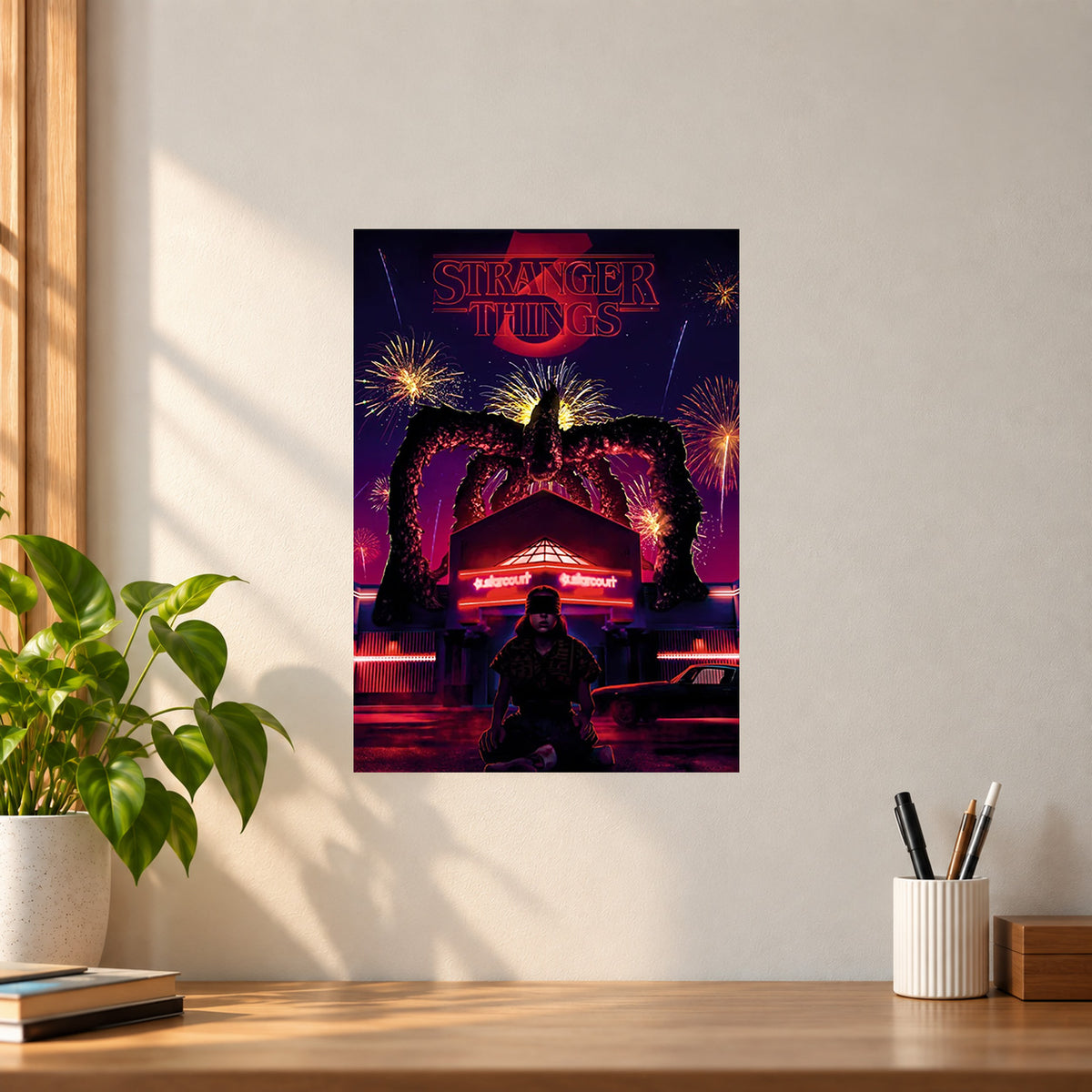 Web-Series Eleven & Mind Flayer Poster || Stranger Things Wall Art