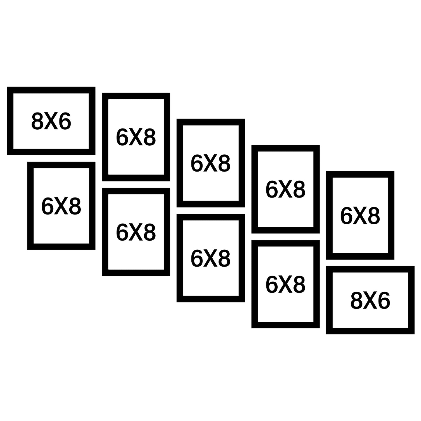 FRAME RANG Set of 10 Black Photo Frames (10 – 6x8 Inch) | Wall Photo Frame Set for Gallery Wall & Home Décor