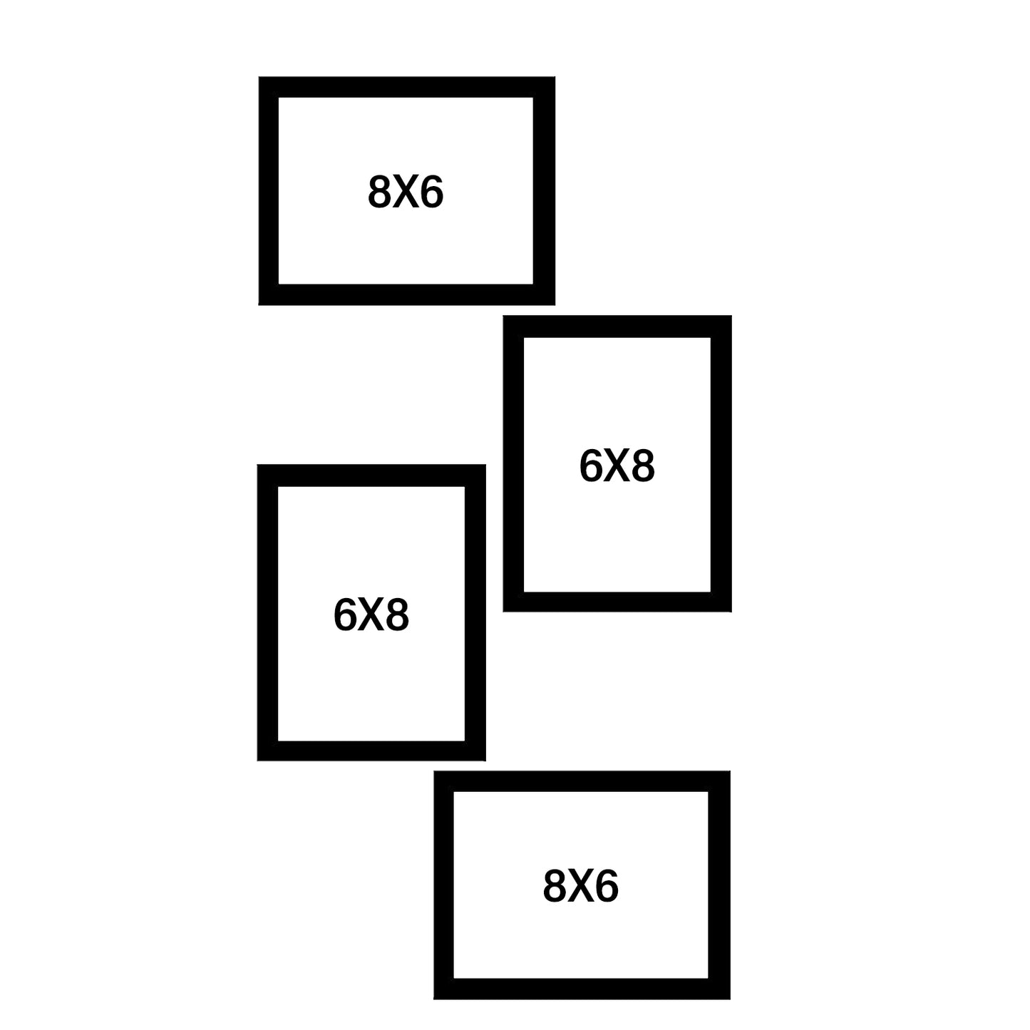 FRAME RANG Set of 4 Black Photo Frames (4 – 6x8 Inch) | Wall Photo Frame Set for Home Décor & Gallery Wall