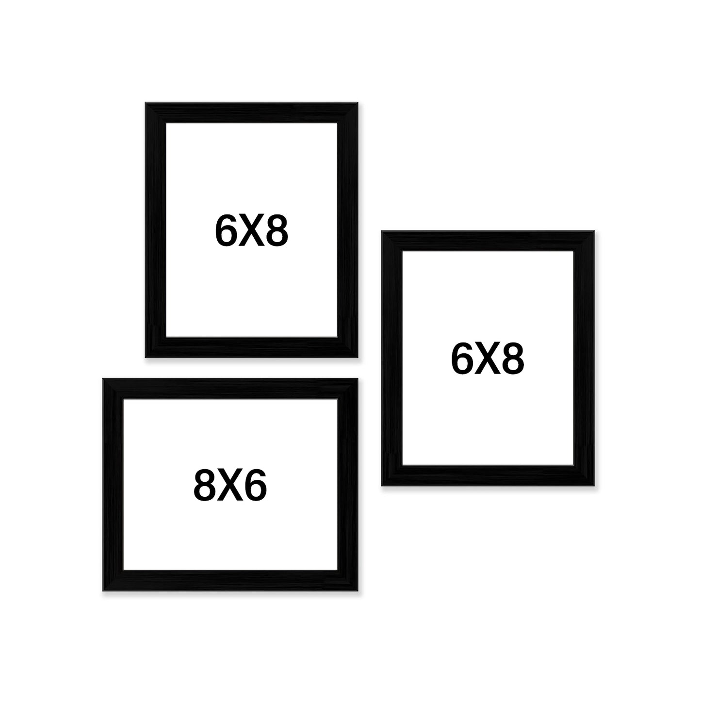 FRAME RANG Set of 3 Black Photo Frames (3 – 6x8 Inch) | Wall Photo Frame Set for Home Décor & Gallery Wall
