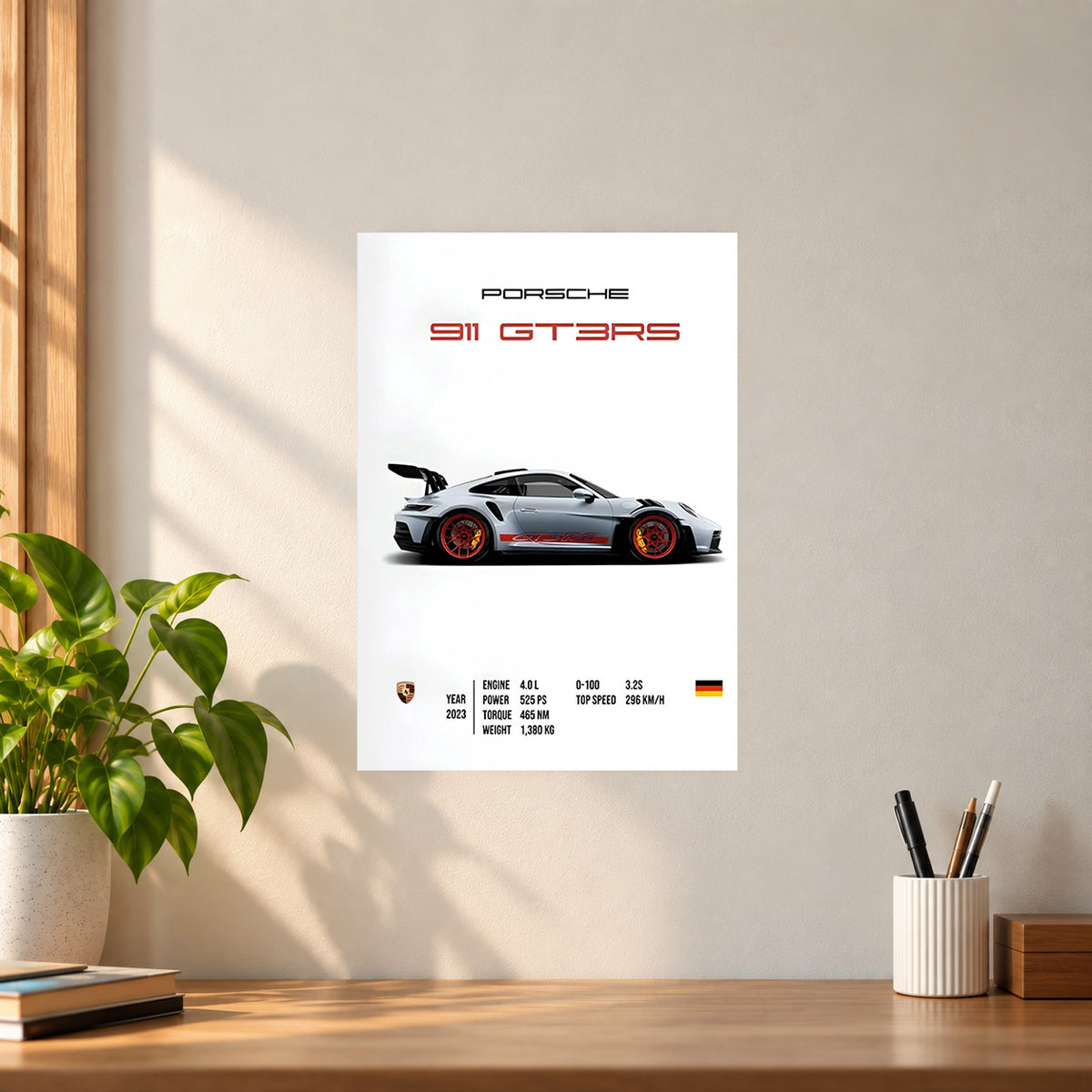 Car Porsche 911 GT3 RS Poster || Car & Automotive Wall Art